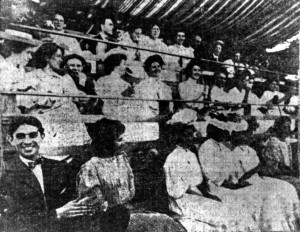 Irvington Club fans in the bleachers, July 17, 1906