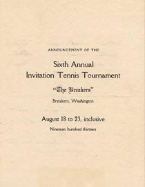 Brochure for the 6th Annual Breakers Invitational Tournament in 1913